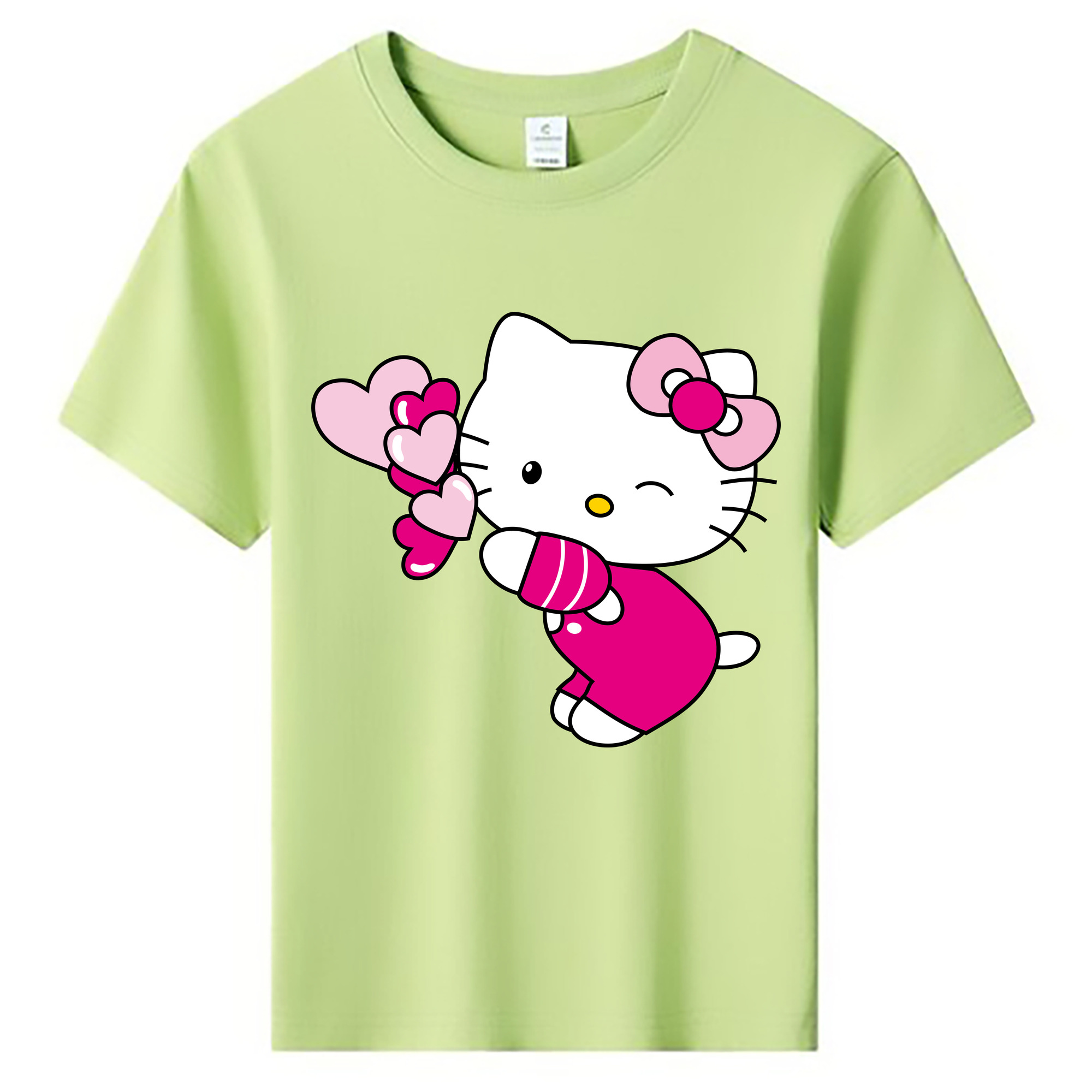 （画像用） Hello Kitty ハローキティ 綿100％キッズTシャツ（フロントプリント）